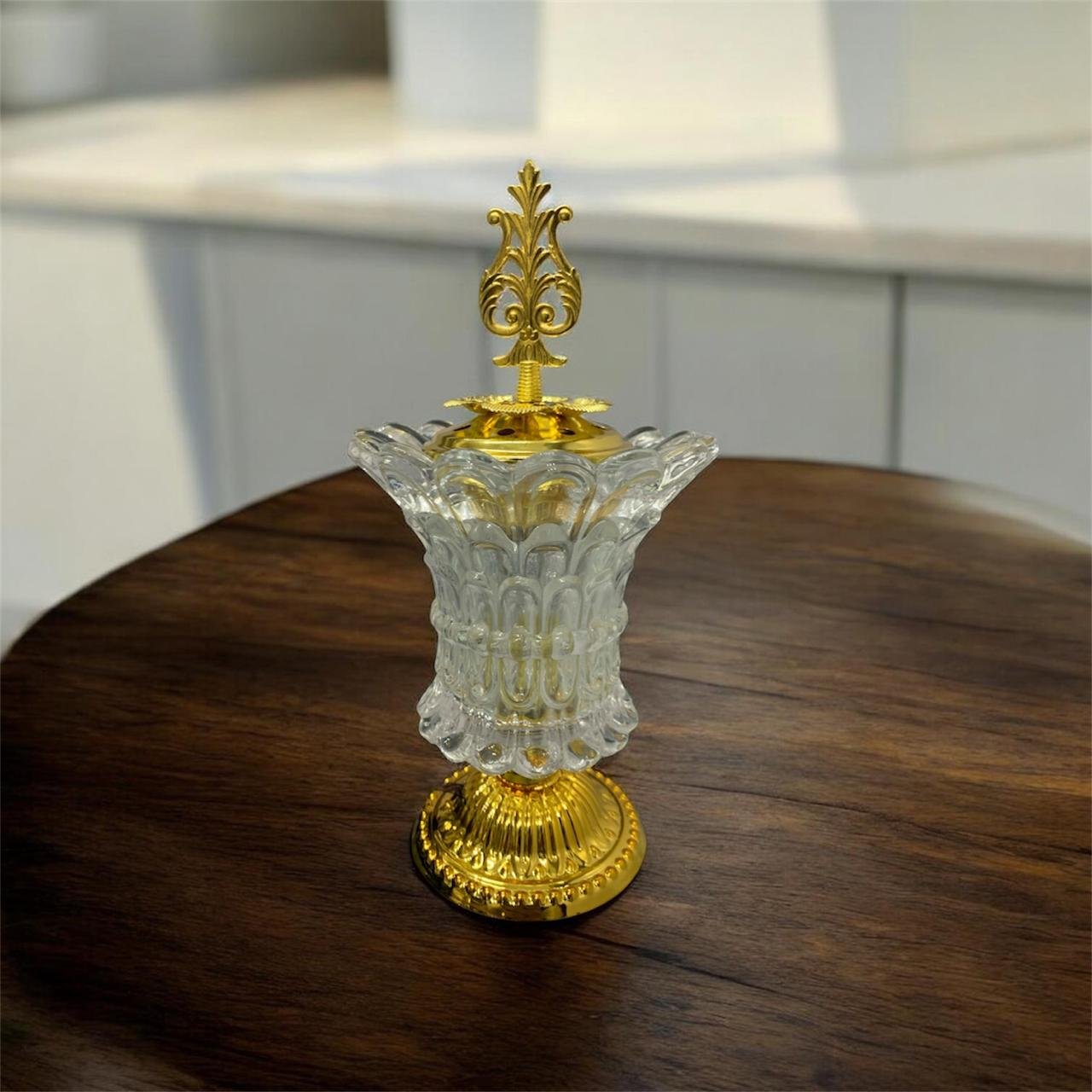 Glas Bakhoor Burner White Color - Electric Burner - Image 3