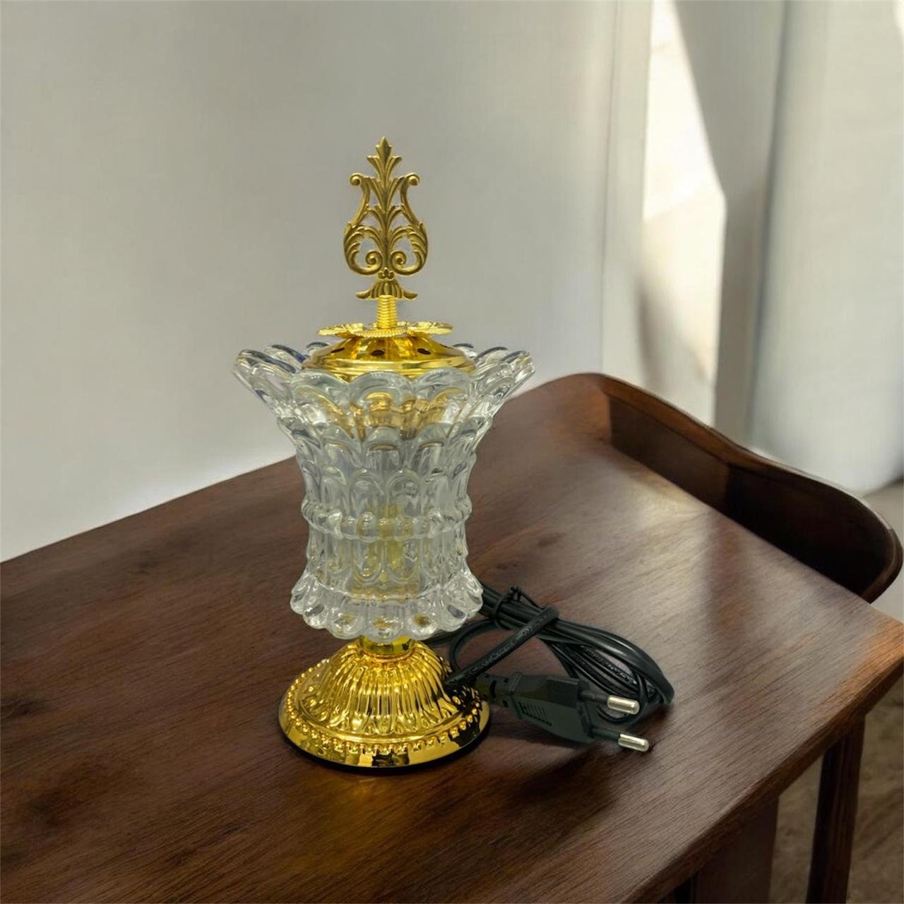 Glas Bakhoor Burner White Color - Electric Burner