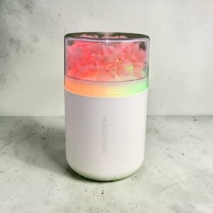 Humidifier with Pink Rose – Multicolor LED Light Type-C Aroma Diffuser Air Humidifier