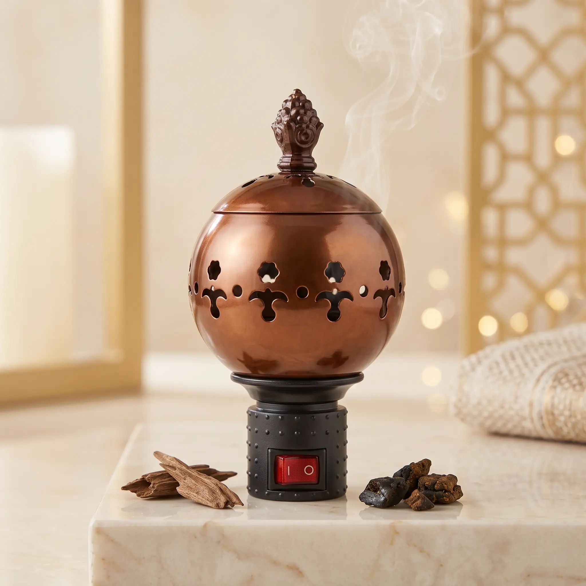 Brown Bakhoor Burner